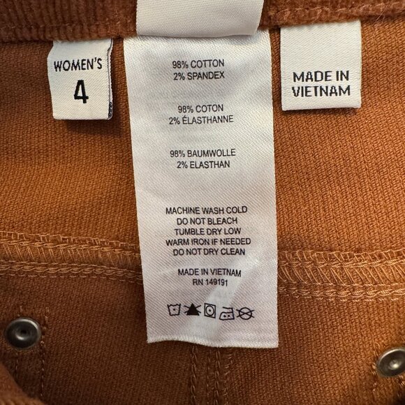 Topo Designs Brown Corduroy Pants Women's Size 4 - Picture 8 of 14